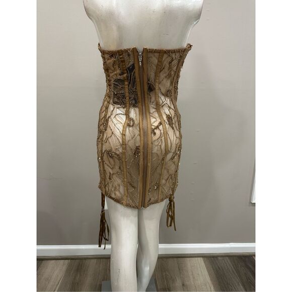 NWT RETROFETE MATILDA EMBELLISHED LACE DRESS SIZE M $998 - Picture 8 of 12